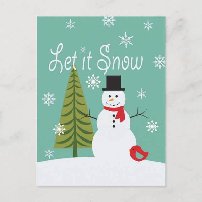 Cartes Pour Fêtes Annuelles tendances modernes hiver snowman (Devant)