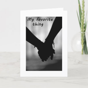 CARTES POUR FÊTES ANNUELLES TENIR DES MAINS ET VOS KISSES FAV CHOSES