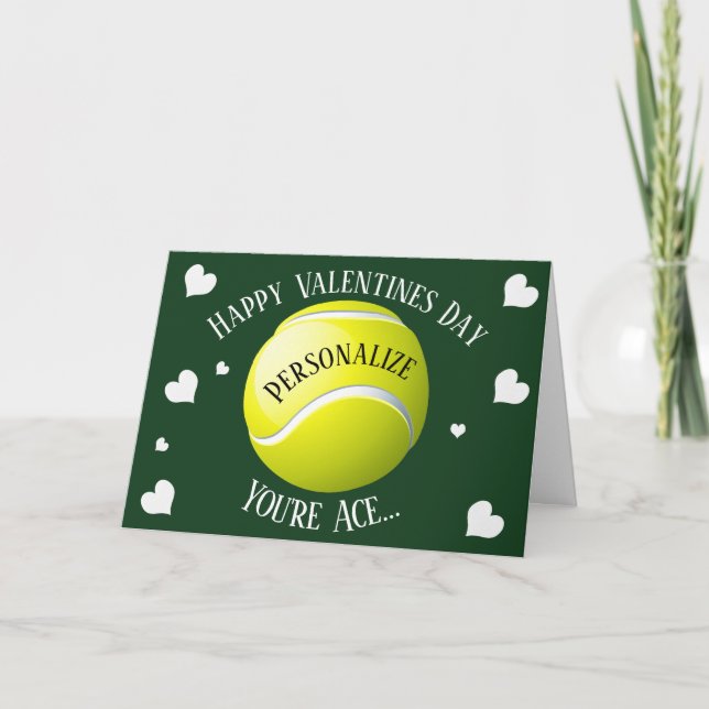 Cartes Pour Fêtes Annuelles Tennis amusant tu es Ace Valentines (Devant)