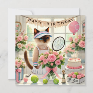 Cartes Pour Fêtes Annuelles Tennis Anniversaire Thème pour Amoureux de les cha