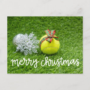 Cartes Pour Fêtes Annuelles Tennis ball en vert pour Noël