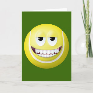 Cartes Pour Fêtes Annuelles Tennis Ball Face 2