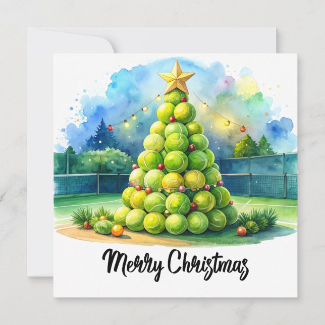 Cartes Pour Fêtes Annuelles Tennis Christmas  Festive Ball Christmas Ball  (Devant)
