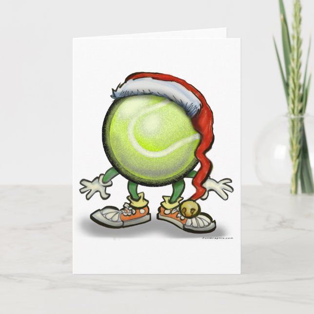 Cartes Pour Fêtes Annuelles Tennis Chrsitmas (Devant)