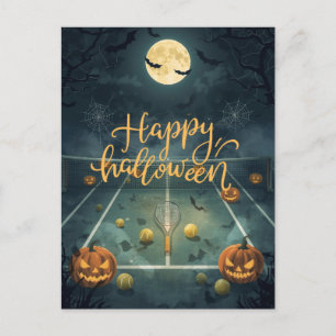 Cartes Pour Fêtes Annuelles Tennis Halloween pour Joueur de Tennis avec raquet