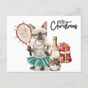 Cartes Pour Fêtes Annuelles Tennis Joyeux Noël pour les Amoureux de les chats