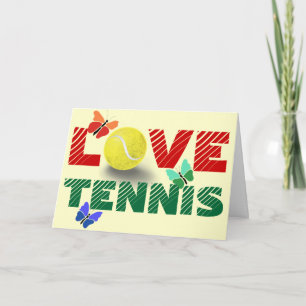 Cartes Pour Fêtes Annuelles Tennis Love, Saint Valentin