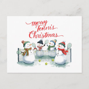 Cartes Pour Fêtes Annuelles Tennis Noël  Bonhomme de neige festif