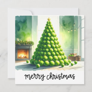 Cartes Pour Fêtes Annuelles Tennis Noël Boule festive Sapin de Noël