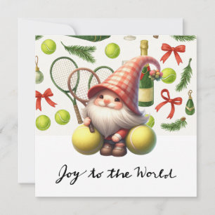 Cartes Pour Fêtes Annuelles Tennis Noël thème avec raquette et balle
