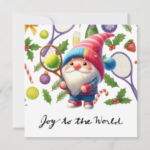 Cartes Pour Fêtes Annuelles Tennis Noël thème avec raquette et balle