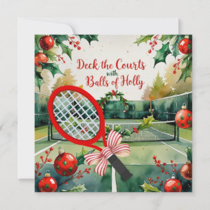 Cartes Pour Fêtes Annuelles Tennis Racket thème de Noël