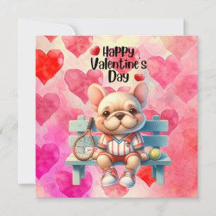 Cartes Pour Fêtes Annuelles TENNIS Saint-Valentin au joueur avec amour    