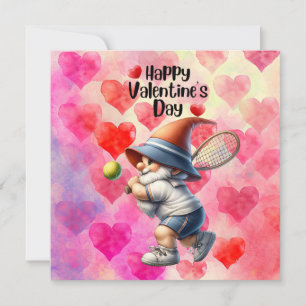 Cartes Pour Fêtes Annuelles TENNIS Saint-Valentin au joueur avec amour    