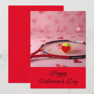 Cartes Pour Fêtes Annuelles Tennis Saint-Valentin avec AMOUR pour Joueur