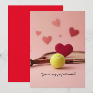 Cartes Pour Fêtes Annuelles Tennis Saint-Valentin avec AMOUR pour Joueur