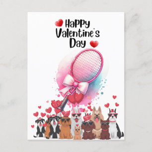 Cartes Pour Fêtes Annuelles TENNIS Saint Valentin pour jouer avec amour