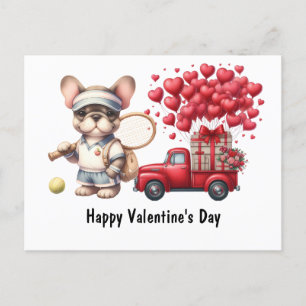 Cartes Pour Fêtes Annuelles Tennis Valentine's Day with Hearts Love