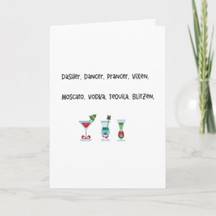 Cartes Pour Fêtes Annuelles Tequila et Blitzen drôles de Noël