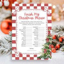 Terminer le jeu de phrases de Noël