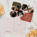 Cartes Pour Fêtes Annuelles Terracotta Rouge Boho Polka Dot Christmas Cinq Pho<br><div class="desc">Cette carte postale de vacances en terre cuite rouge boho polka point Noël cinq photo est parfaite pour votre accueil de vacances en bohème moderne inspiré de la ferme. La police de caractères rustique classique mais délicate dessinée à la main lui donne un aspect terreux vintage tout en le gardant...</div>