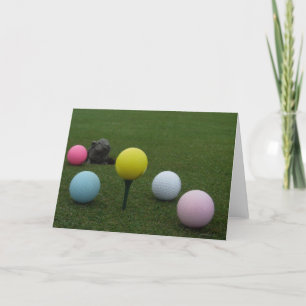 Cartes Pour Fêtes Annuelles Terrain de golf de montagne de Pâques