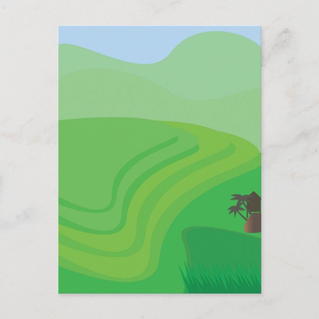 Cartes Pour Fêtes Annuelles Terrasses de riz (Devant)