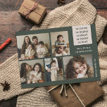 Cartes Pour Fêtes Annuelles Terre 5 photo Collage Année de révision Noël Vert<br><div class="desc">Envoyez des salutations de vacances de style moderne avec ces cinq cartes photos de collage photo! Ils présentent un texte joyeux, centré sur les positifs, même si la vie peut parfois être difficile. Le texte principal dit, "nous avons dansé, nous avons ri, joué, nous avons appris, nous avons aimé", mais...</div>