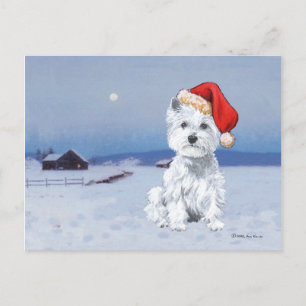 Cartes Pour Fêtes Annuelles Terrier Blanc de West Highland Noël