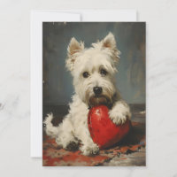 Terrier blanc de West Highland pour la Saint-Valen