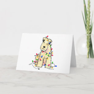 Cartes Pour Fêtes Annuelles Terrier blond comme les blés doucement enduit -