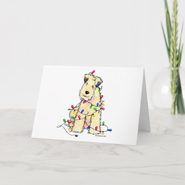 Cartes Pour Fêtes Annuelles Terrier blond comme les blés doucement enduit - (Devant)