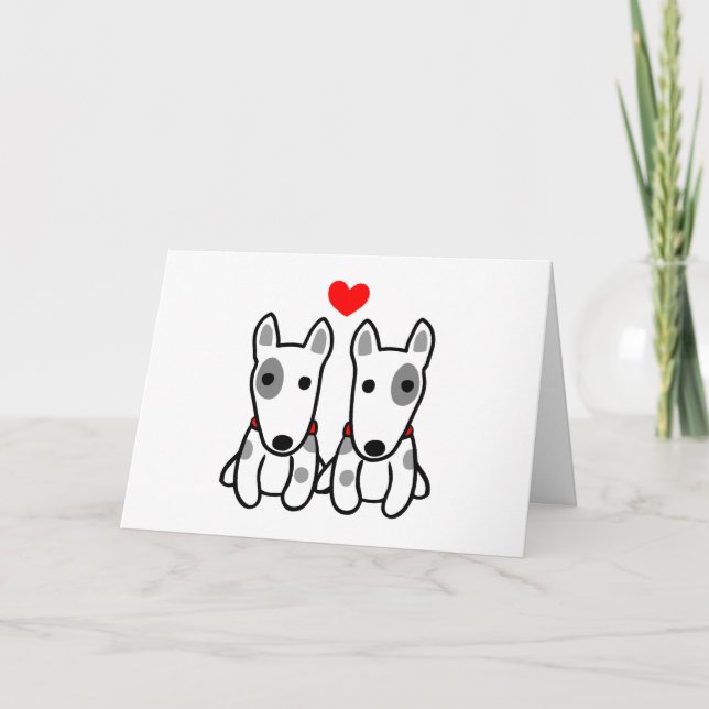 Cartes Pour Fêtes Annuelles Terrier Chiens Aimer Valentines Jour (Devant)