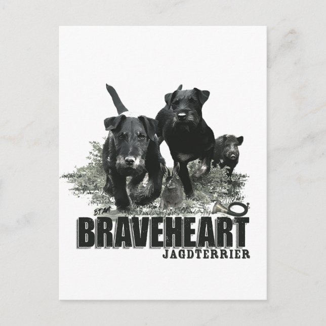 Cartes Pour Fêtes Annuelles Terrier de chasse allemand, Le Jagdterrier, Art (Devant)