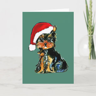CARTES POUR FÊTES ANNUELLES TERRIER DU YORKSHIRE