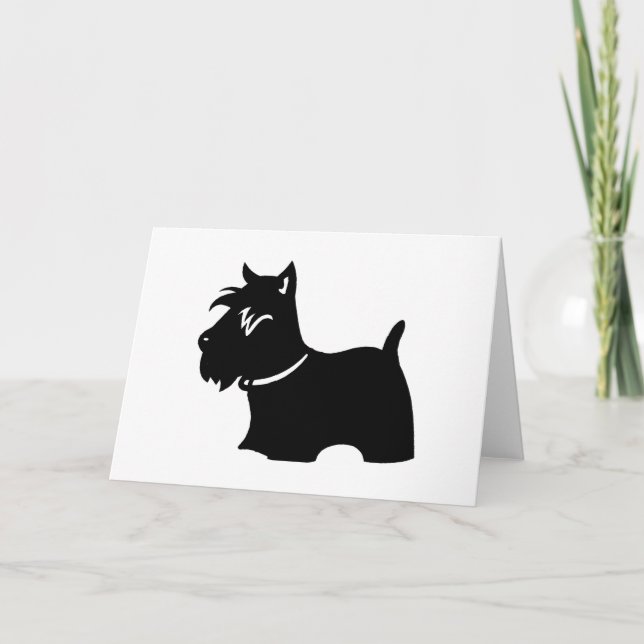 CARTES POUR FÊTES ANNUELLES TERRIER ÉCOSSAIS (Devant)