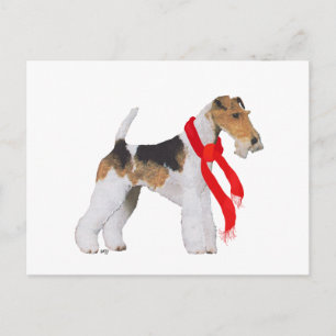 Cartes Pour Fêtes Annuelles Terrier Fox à poil dur de Noël