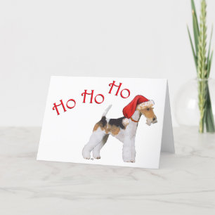 Cartes Pour Fêtes Annuelles Terrier Fox à poil dur de Noël
