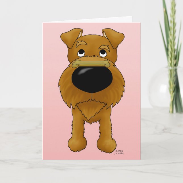 Cartes Pour Fêtes Annuelles Terrier irlandais Valentine (Devant)