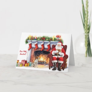 Cartes Pour Fêtes Annuelles Térrier Jack Russell cadeau du Père Noël Noël
