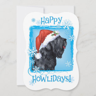 Cartes Pour Fêtes Annuelles Terrier Noir Russe Joyeux Howlidays