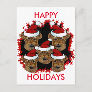 CARTES POUR FÊTES ANNUELLES TERRIERS AIRDALAIS