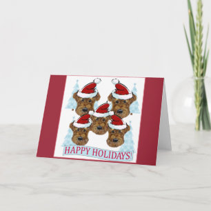 CARTES POUR FÊTES ANNUELLES TERRIERS AIRDALAIS
