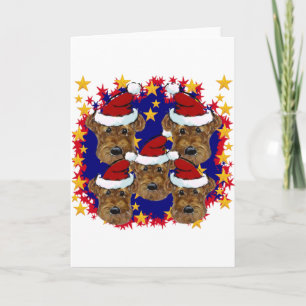 CARTES POUR FÊTES ANNUELLES TERRIERS AIREDALE