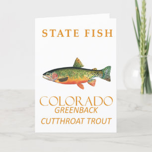 Cartes Pour Fêtes Annuelles Territoire du Colorado Poisson La truite Greenback
