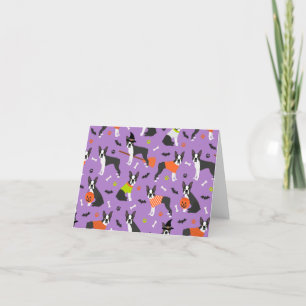 Cartes Pour Fêtes Annuelles Tervueren Boston Terrier Halloween