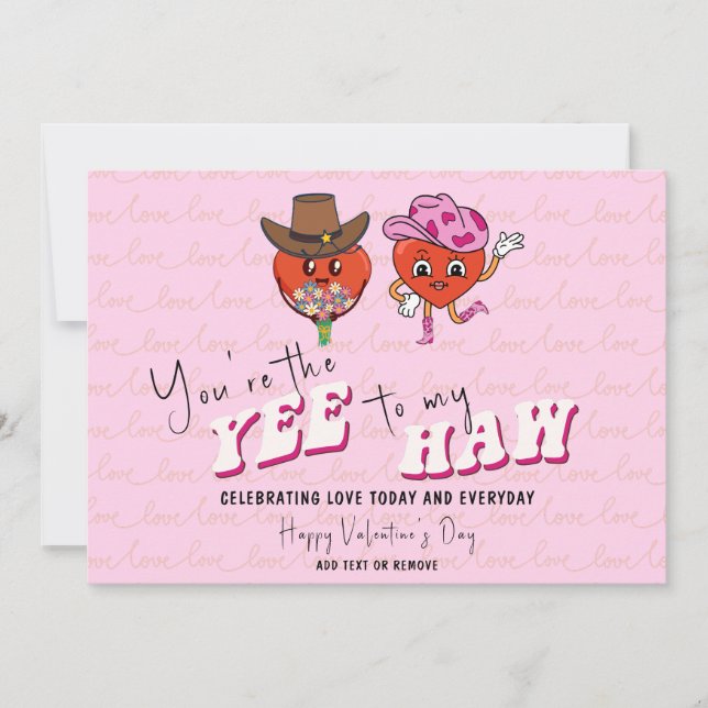 Cartes Pour Fêtes Annuelles T'es le Yee de mon Haw Country Cowgirl Western  (Devant)