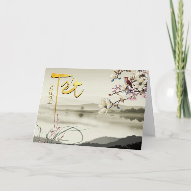 Cartes Pour Fêtes Annuelles Tet Hoa Anh Dao Nouvel An Vietnamien GC (Devant)