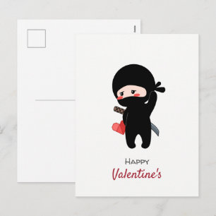 Cartes Pour Fêtes Annuelles Tête de papier à base d'origami noir Shy Blushing