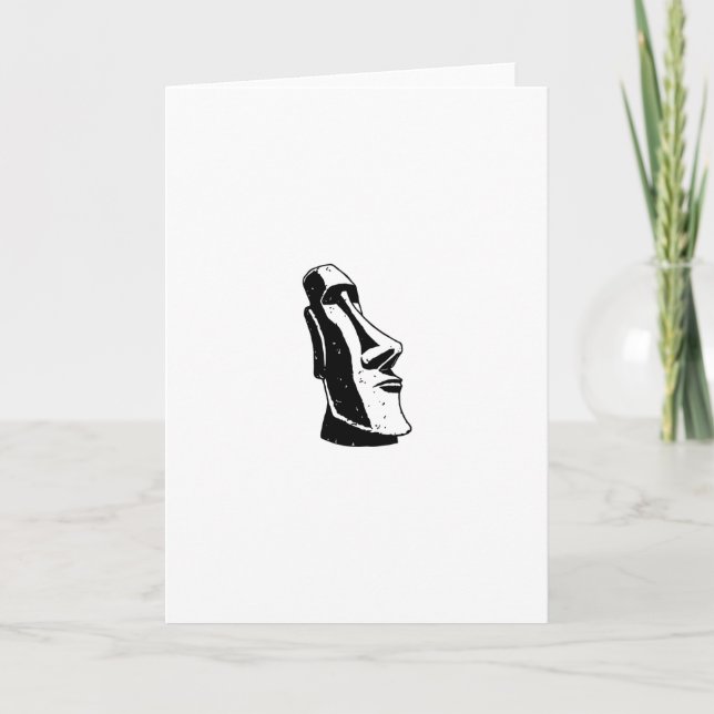 Cartes Pour Fêtes Annuelles Tête d'île de Pâques (Devant)